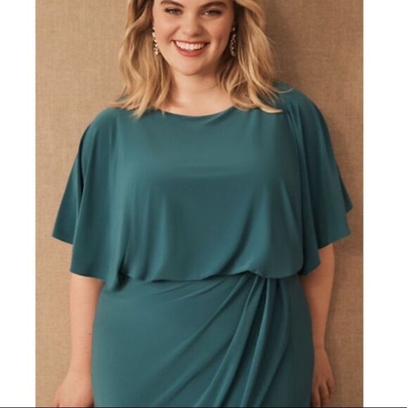 BHLDN teal Lena Flutter Sleeve Jersey - Picture 5 of 10
